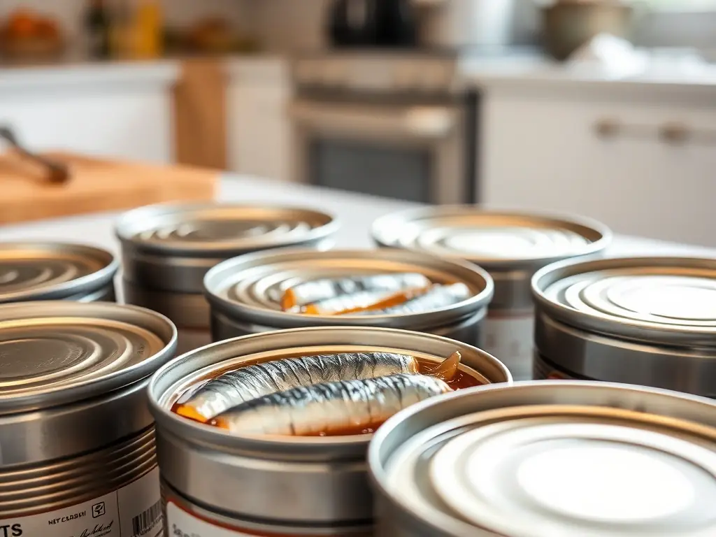 A visually appealing image of Alex Fish's canned sardine products, highlighting their convenient packaging and nutritional benefits.