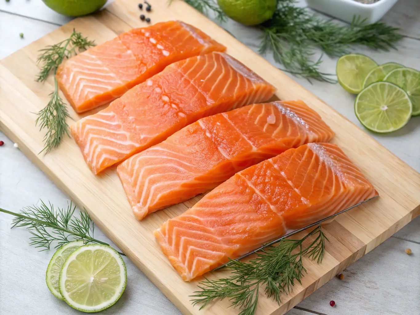 A professional image displaying Alex Fish's mackerel fillets, emphasizing their rich color and texture, ready for culinary applications.